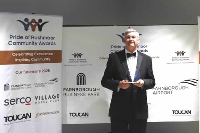 Mike Craft accepting our Green Impact award, click image for a larger version